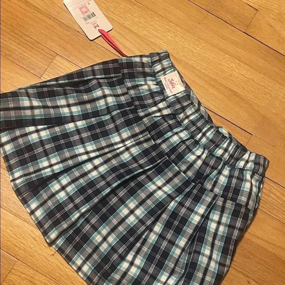 Justice Blue Plaid Mini Skirt skort medium
